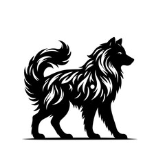 Standing Fierce Wolf Vector – Majestic Wild Predator Art
