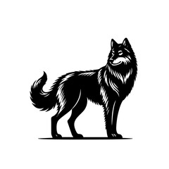 Howling Wolf Vector Illustration – Wild Animal Artwork