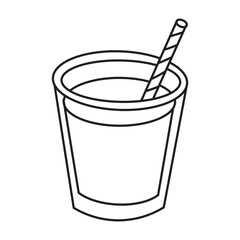 vector illustration of a glass of ice