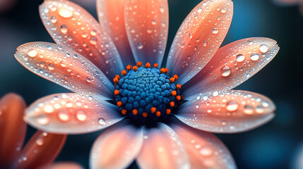 fresh daisy with water full frame