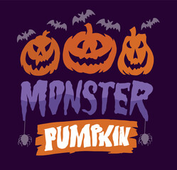 Halloween hand drawn doodle lettering quote. Lettering for t-shirt design, mug print, bag print, clothes fashion. 100% hand drawn vector image.