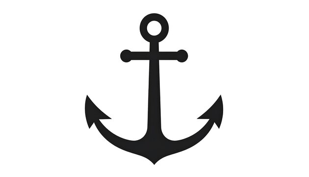 Simple black anchor icon