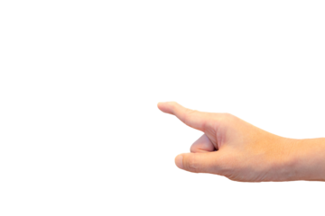 人差し指を前に突き出した手