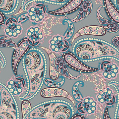 Paisley seamless pattern. Vector ethnic ornament