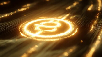 Luminous golden particles forming a glowing caduceus symbol, representing medicine, healthcare, and healing, flowing through a dark, abstract background with streams of light and bokeh - Powered by Adobe