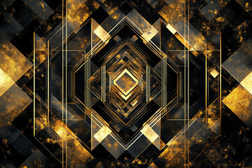 A geometric creative pattern with geometric colorful shapes generative ai