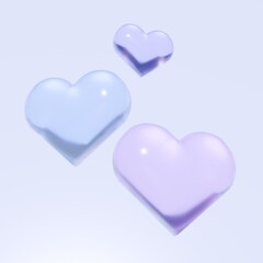 3Dのぷっくりクリアハート★