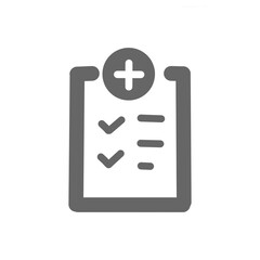 【Healthcare Icons – Symptoms】Medical checklist clipboard icon / 医療チェックリスト・診断表のピクトグラム