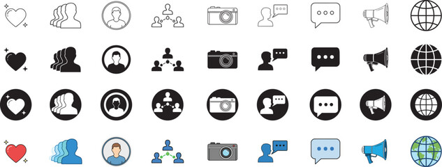 Essential icon set for modern web design projects featuring bookmark, share, and phone symbol perfect for UI UX development and app interfaces