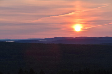 A sunrise in autumn, Sainte-Apolline, Québec, Canada