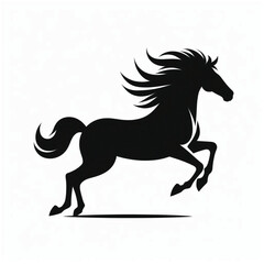 “Running Horse Silhouette Vector | Wild Horse Illustration”