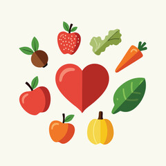 World Heart Day Vector Bundle – Heart Anatomy, Heartbeat, Stethoscope, Medical Care, Heart Health Awareness, Cardiovascular Icons, Fitness, Healthy Lifestyle Illustrations