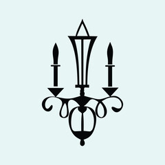 Elegant Wall Sconce Design Vintage-Inspired Lighting Fixture Silhouette