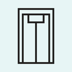 Simple Line Art Elevator Icon Modern Minimalist Design for Websites and Applications
