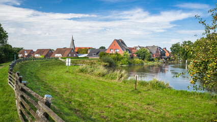 Ortsbild Estebr&uuml;gge im Alten Land