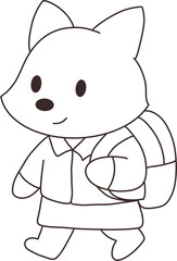 가방매고있는 여우