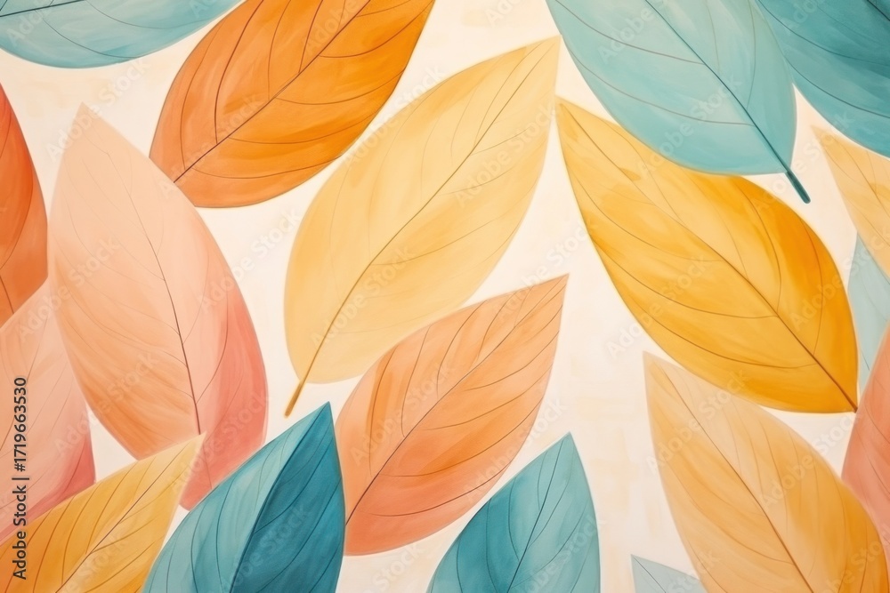 Canvas Prints leaves backgrounds abstract pattern.