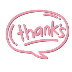 Thank you,Fun, playful, casual thank you illustration for greeting cards, stickers, social media, or graphic design elements.