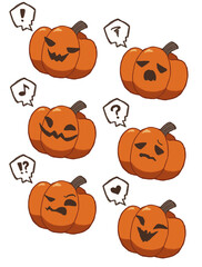 感情豊かなハロウィンかぼちゃのセット