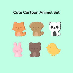 Cute Cartoon Animal Set