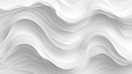 Obraz premium Abstract design featuring layered, wavy lines in soft gray tones.