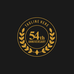 Fototapeta premium anniversary logo design, celebrating, commemorative logo, anniversary, birthday, party, thanksgiving, celebration, vector, badge, vintage, congratulations, greeting, invitation, certificate, template