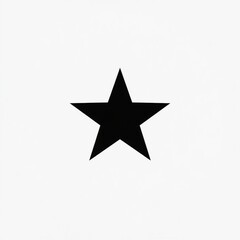 black star on white background