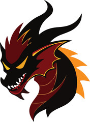 Dragon Head Logo Vector Icon Illustration