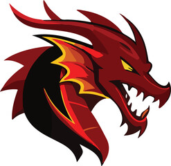 Dragon Head Logo Vector Icon Illustration