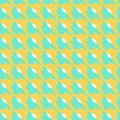 Abstract Geometric Pattern with Turquoise and Yellow