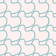 Seamless Heart Pattern on Pink Background