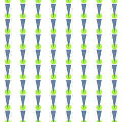 Geometric Pattern of Blue Triangles and Green Circles