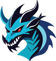 Dragon Head Logo Vector Icon Illustration