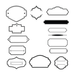 Obraz premium Collection of decorative blank vintage style labels and frames badge banner