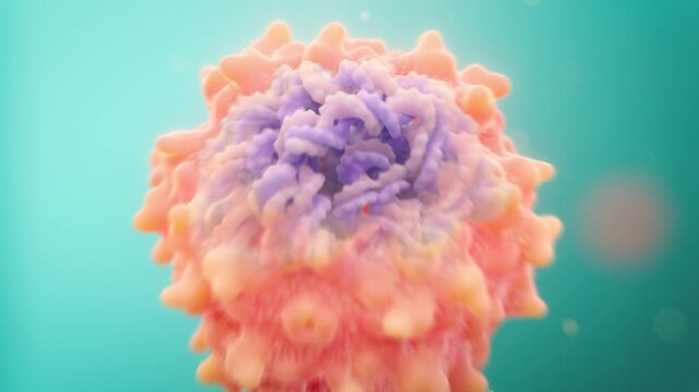 AAV virus transparency &ndash; medical animation showing internal DNA
