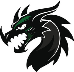 Dragon Head Logo Vector Icon Illustration