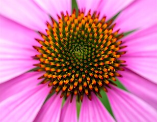 Close-up of a pink flower's center