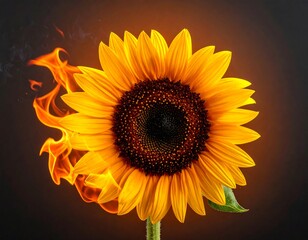 Burning sunflower