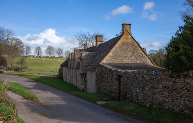 Obraz premium Cottages at Notgrove, Cotswolds, Gloucestershire, England