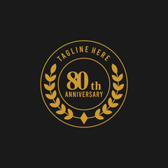 Fototapeta premium anniversary logo design, celebrating, commemorative logo, anniversary, birthday, party, thanksgiving, celebration, vector, badge, vintage, congratulations, greeting, invitation, certificate, template