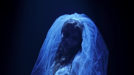 Dead bride ghost in Halloween horror concept - Powered by Adobe