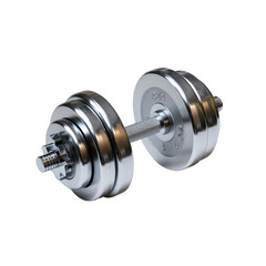 Adjustable Dumbbell with Weight Plates on Transparent Background