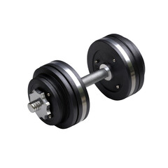 Naklejka premium Adjustable Dumbbell with Weight Plates on Transparent Background