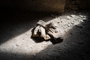 clean business card is displayed on wooden table with soft blurred white text bars overlaying