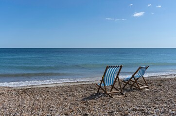 Deck chairs, Bognor Regis, England