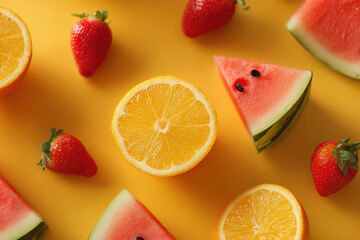 in  summer trends embrace minimalist aesthetic with fresh fruits arranged elegantly on clean background