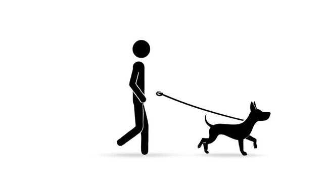 Person walking dog