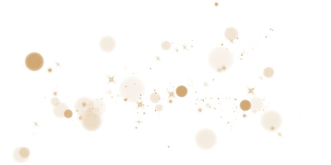 Bokeh light lights effect background. Christmas background of shining dust. Christmas glowing gold bokeh confetti and spark overlay texture for your design.
