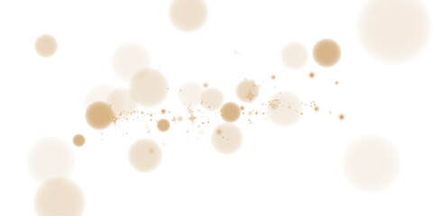 Bokeh light lights effect background. Christmas background of shining dust. Christmas glowing gold bokeh confetti and spark overlay texture for your design.
