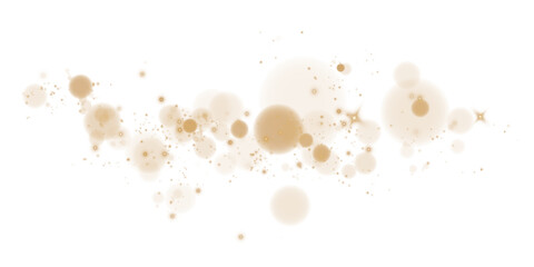 Bokeh light lights effect background. Christmas background of shining dust. Christmas glowing gold bokeh confetti and spark overlay texture for your design.
